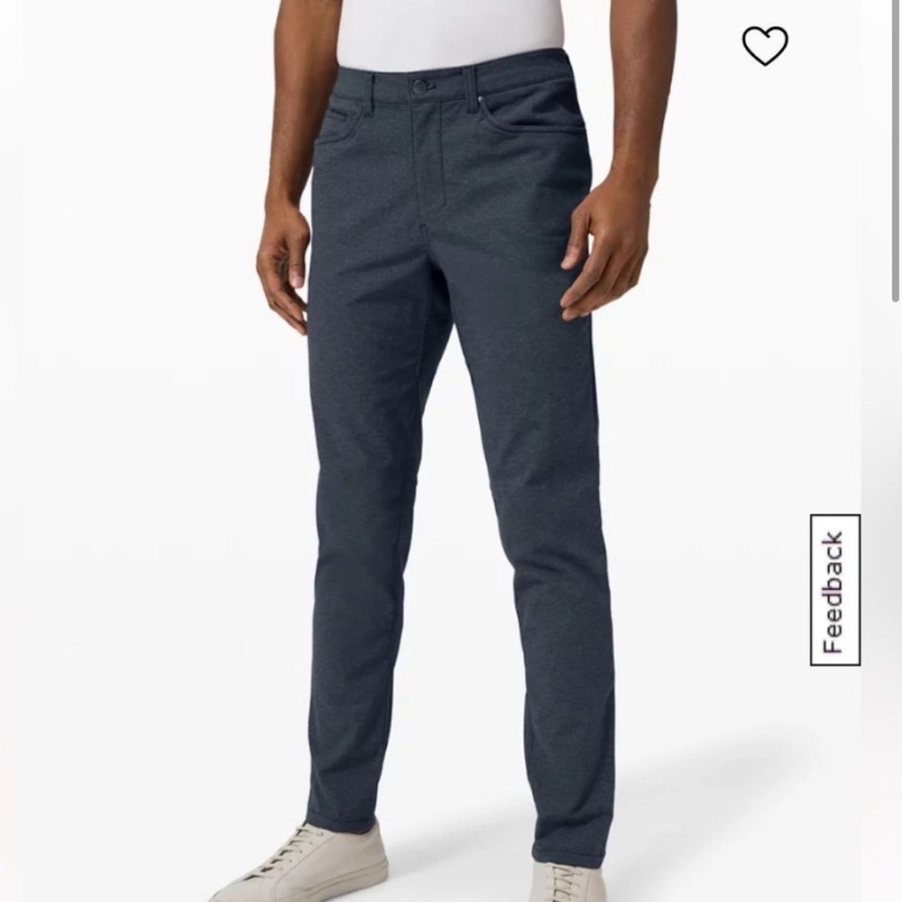 Lululemon Men’s Boys Unisex ABC Pant Slim Size 28 34” Length TechCanvas Grey